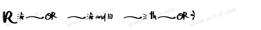 Rush suck swash字体转换
